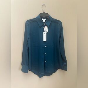 Rachel Zoe Women’s Blue Button Up Blouse